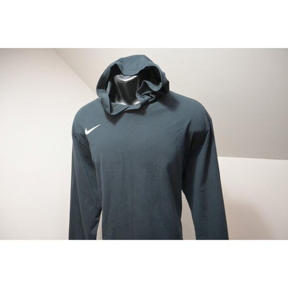 Nike Hoodie Dri Fit Thin Sweatshirt Athletic Cut Performance Black Mens Sz XL - Picture 5 of 10
